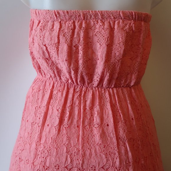 NWT PHO FIRENZE CORAL LACE SLEEVELES MAXI DRESS M* - Picture 10 of 11